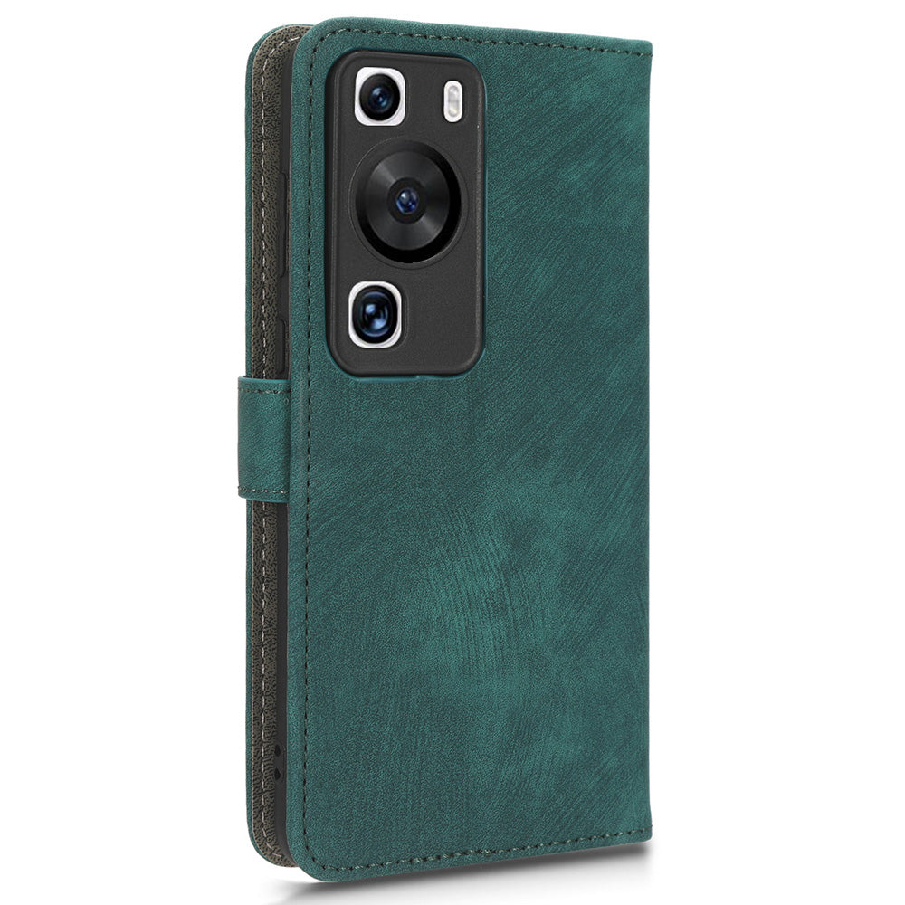 For Huawei P60 / P60 Pro Anti-collision Stand Cover RFID Blocking Wallet Leather Case with Strap