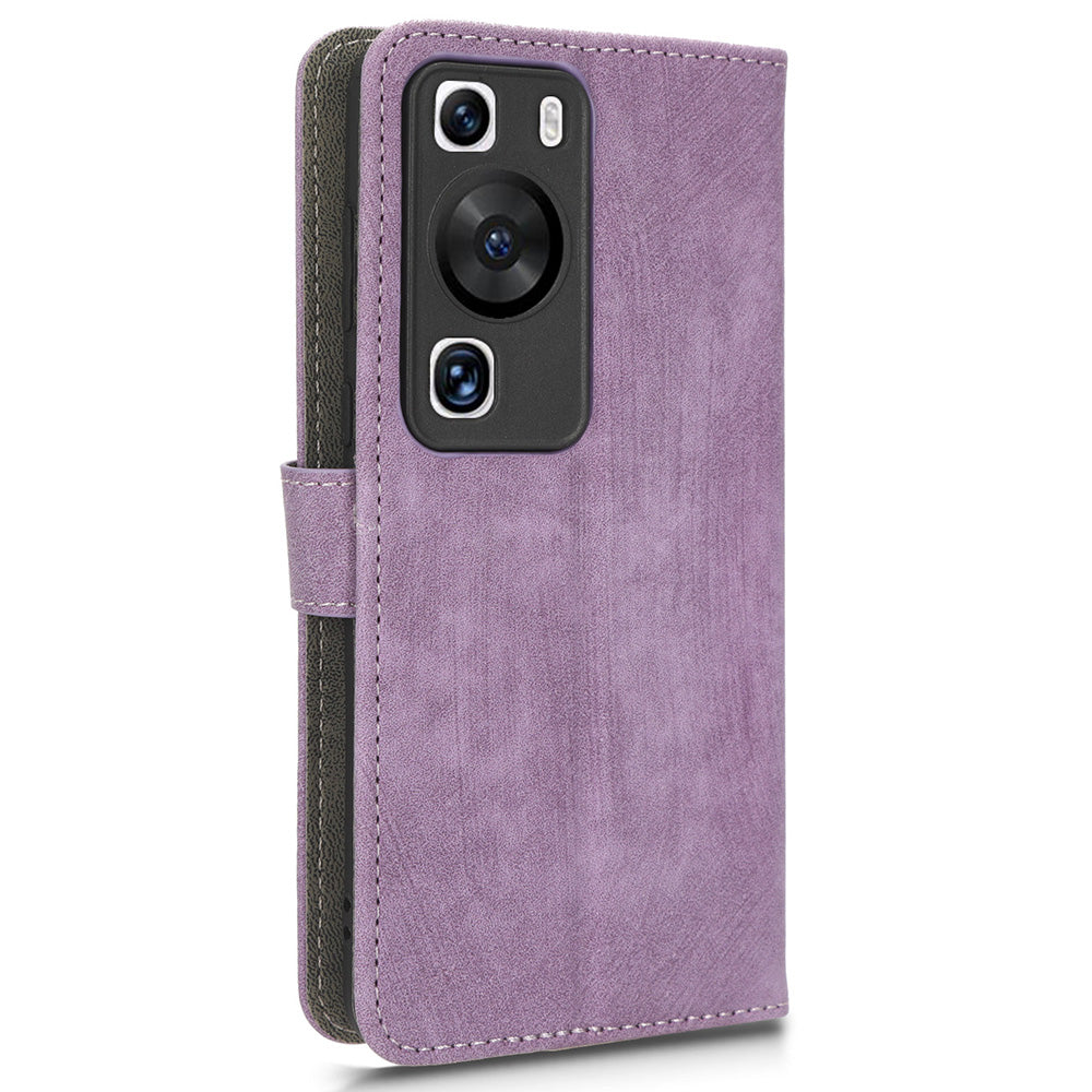 For Huawei P60 / P60 Pro Anti-collision Stand Cover RFID Blocking Wallet Leather Case with Strap