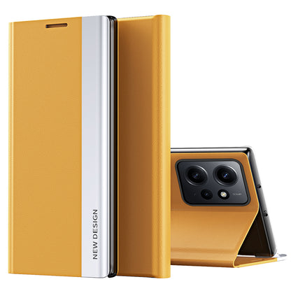 For Xiaomi Redmi Note 12 4G PU Leather Flip Stand Phone Cover Electroplating Shockproof Case