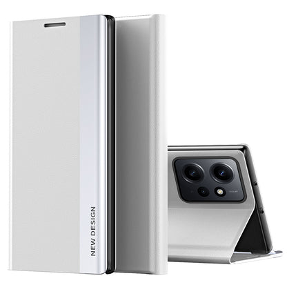 For Xiaomi Redmi Note 12 4G PU Leather Flip Stand Phone Cover Electroplating Shockproof Case