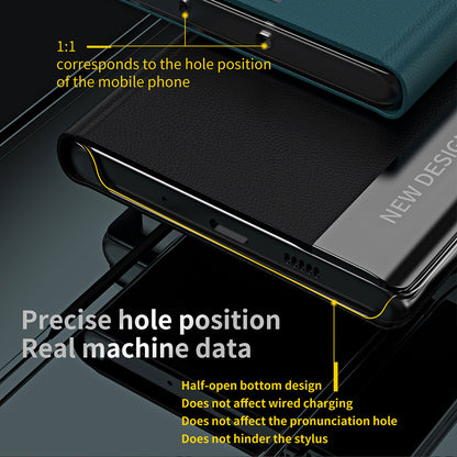 For Xiaomi Redmi Note 12 4G PU Leather Flip Stand Phone Cover Electroplating Shockproof Case