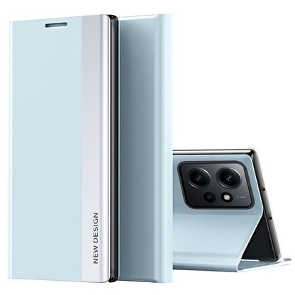 For Xiaomi Redmi Note 12 4G PU Leather Flip Stand Phone Cover Electroplating Shockproof Case