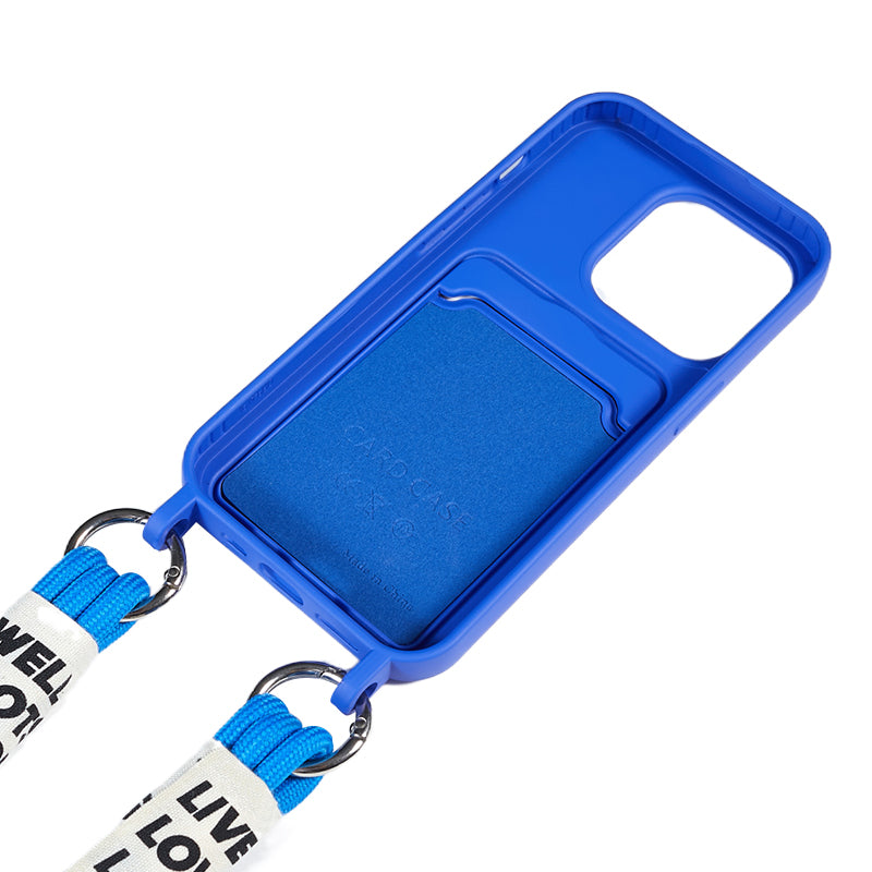 Protective Case for iPhone 14 Pro Anti-Drop Liquid Silicone Phone Cover with Card Slot, Strap