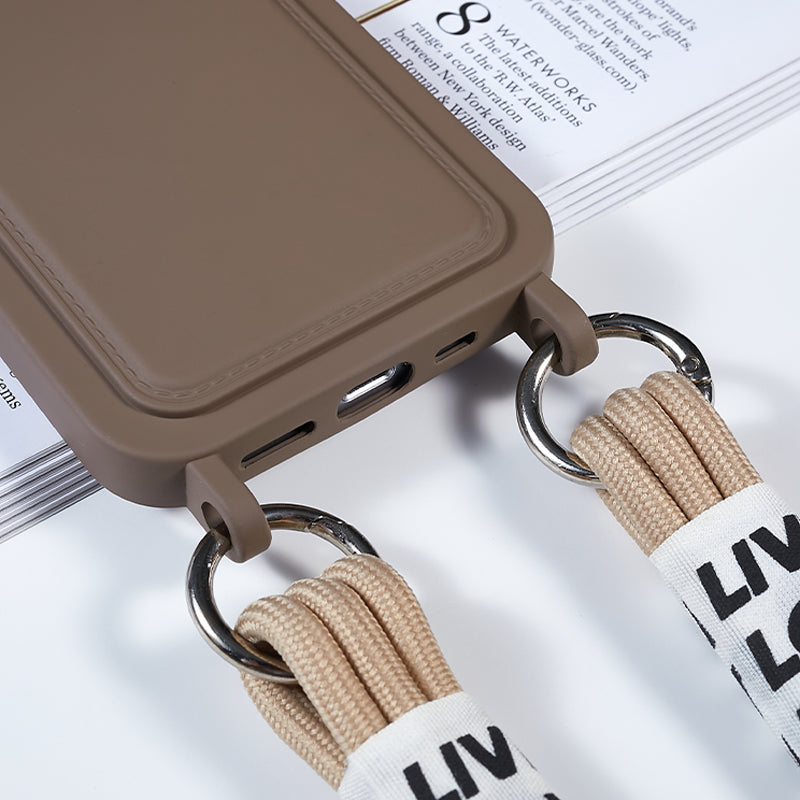 Protective Case for iPhone 14 Pro Max Liquid Silicone Slim Case Card Slot Phone Cover with Strap