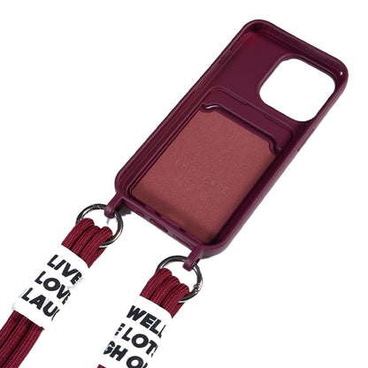 Protective Case for iPhone 14 Pro Max Liquid Silicone Slim Case Card Slot Phone Cover with Strap