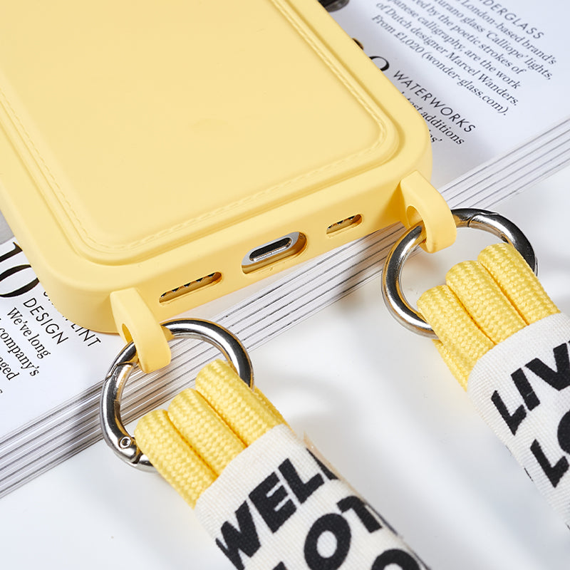 Protective Case for iPhone 14 Pro Max Liquid Silicone Slim Case Card Slot Phone Cover with Strap