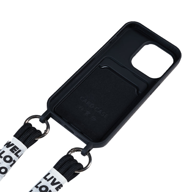 Protective Cover for iPhone 13 Pro 6.1 inch Case Anti-Fall Liquid Silicone Phone Shell with Card Slot, Strap