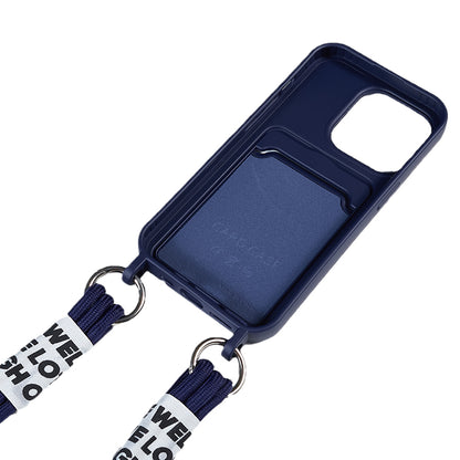 Anti-Drop Slim Case for iPhone 13 Pro Max 6.7 inch Liquid Silicone Phone Cover with Card Slot, Strap