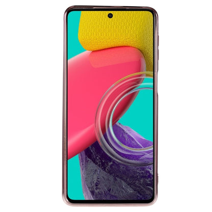 KADEM For Samsung Galaxy M53 5G TPU Phone Cover Flower Pattern Rhinestone Decor Electroplating Case