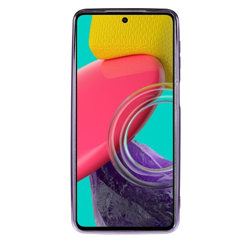 KADEM For Samsung Galaxy M53 5G TPU Phone Cover Flower Pattern Rhinestone Decor Electroplating Case