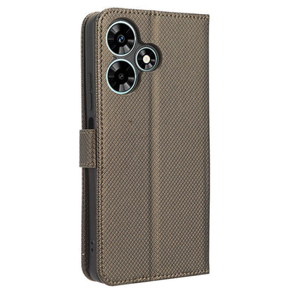 For Infinix Hot 30i / Hot 30i NFC X669 Leather Phone Case Diamond Texture Flip Stand Wallet Cover