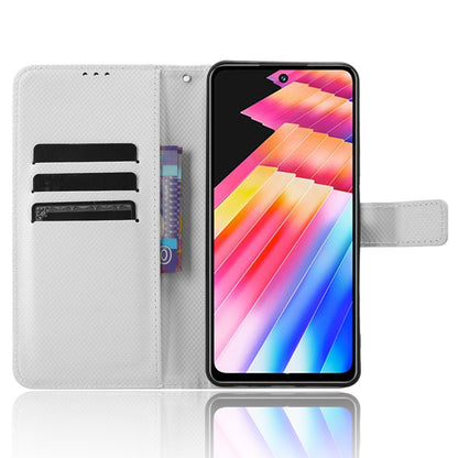 For Infinix Hot 30i / Hot 30i NFC X669 Leather Phone Case Diamond Texture Flip Stand Wallet Cover
