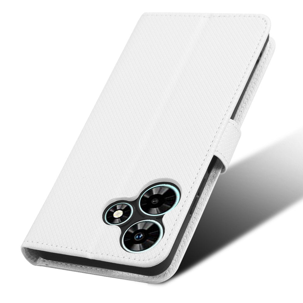 For Infinix Hot 30i / Hot 30i NFC X669 Leather Phone Case Diamond Texture Flip Stand Wallet Cover