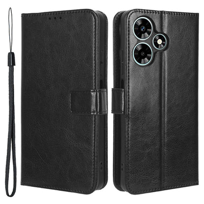 For Infinix Hot 30i / Hot 30i NFC X669 Wallet Phone Case PU Leather Crazy Horse Texture Flip Stand Cover