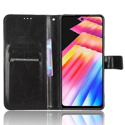 For Infinix Hot 30i / Hot 30i NFC X669 Wallet Phone Case PU Leather Crazy Horse Texture Flip Stand Cover