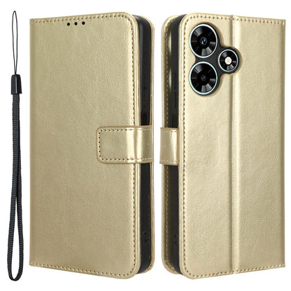 For Infinix Hot 30i / Hot 30i NFC X669 Wallet Phone Case PU Leather Crazy Horse Texture Flip Stand Cover