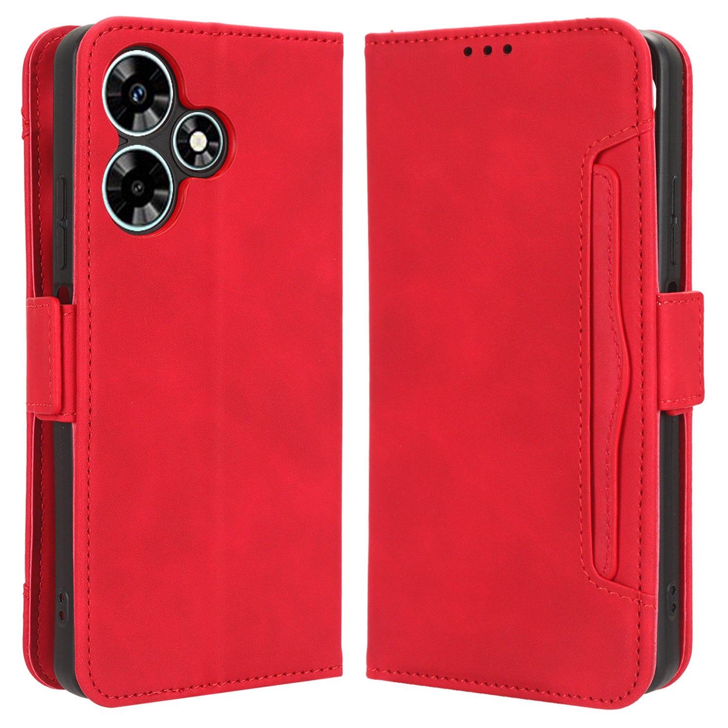 For Infinix Hot 30i / Hot 30i NFC X669 Flip Stand Phone Case PU Leather Multiple Card Slots Wallet Cover