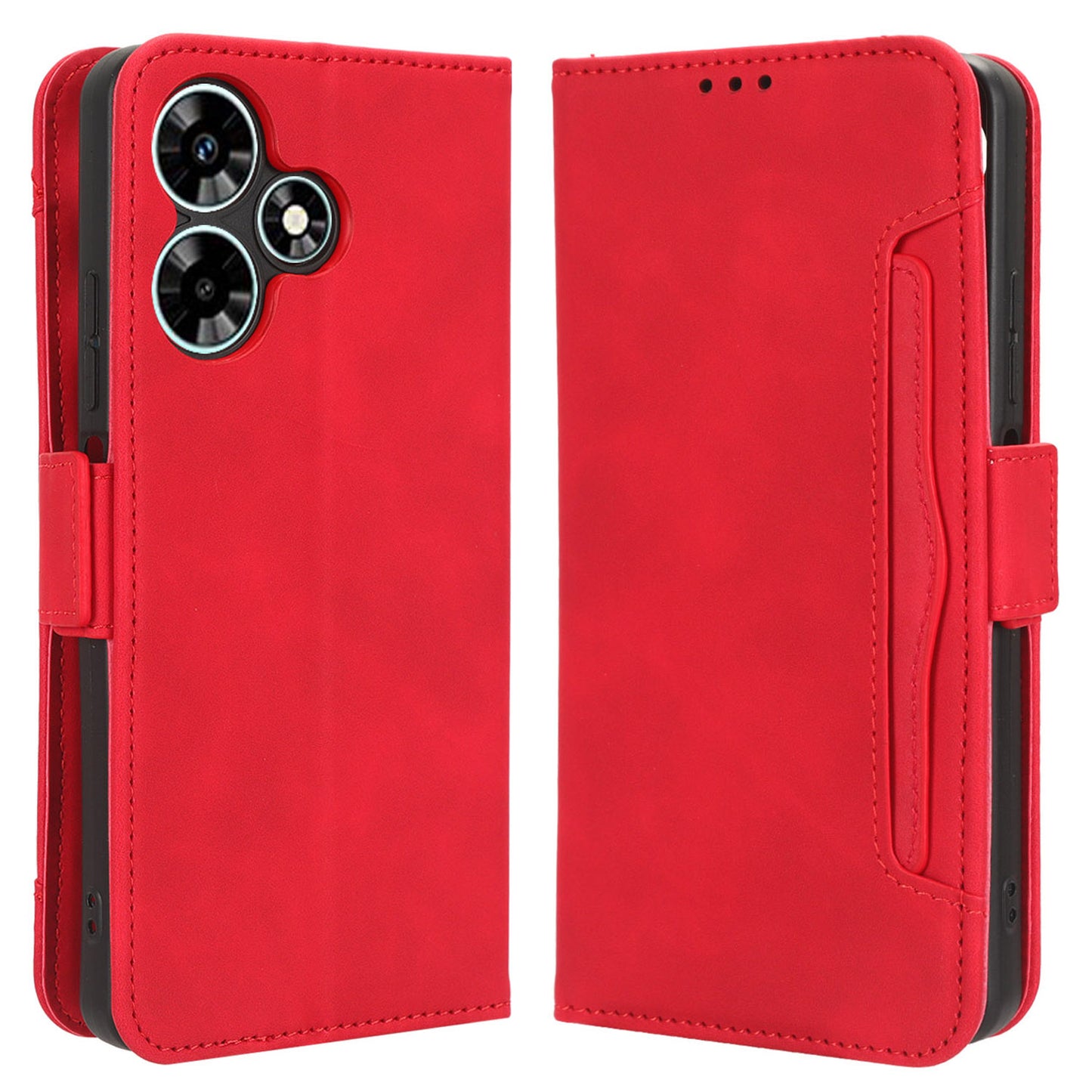For Infinix Hot 30 X6831 PU Leather Stand Phone Cover Multiple Card Slots Flip Wallet Case
