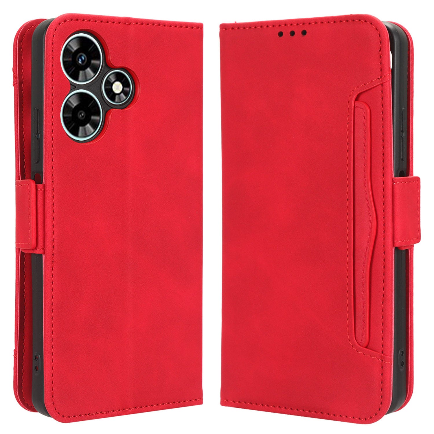 For Infinix Hot 30 X6831 PU Leather Stand Phone Cover Multiple Card Slots Flip Wallet Case