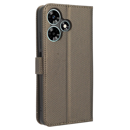 For Infinix Hot 30 X6831 PU Leather Folio Phone Case Wallet Diamond Texture Stand Design Cover