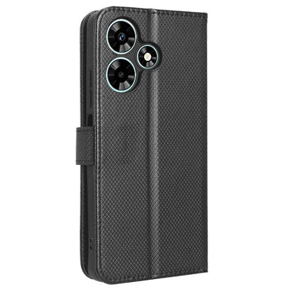For Infinix Hot 30 X6831 PU Leather Folio Phone Case Wallet Diamond Texture Stand Design Cover