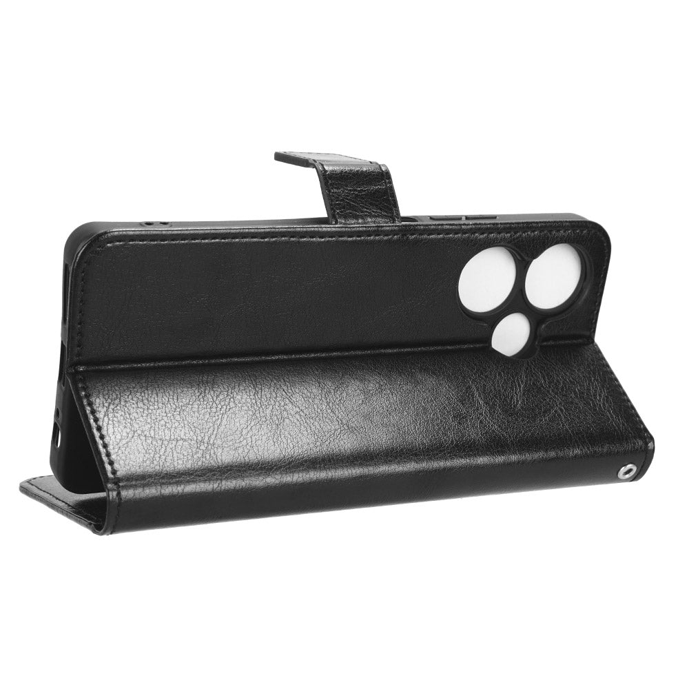 For Infinix Hot 30 X6831 PU Leather Crazy Horse Texture Phone Case Stand Feature Flip Wallet Cover