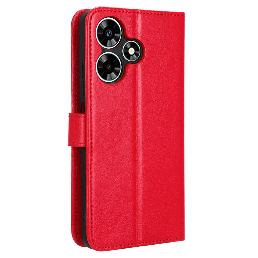 For Infinix Hot 30 X6831 PU Leather Crazy Horse Texture Phone Case Stand Feature Flip Wallet Cover
