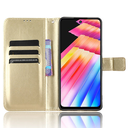 For Infinix Hot 30 X6831 PU Leather Crazy Horse Texture Phone Case Stand Feature Flip Wallet Cover