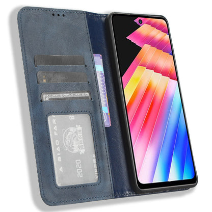 For Infinix Hot 30 X6831 PU Leather Flip Folio Case Retro Texture Stand Wallet Magnetic Cell Phone Cover