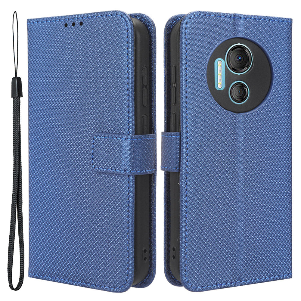 Wallet Case for Doogee X97 / X97 Pro , PU Leather Diamond Texture Stand Shockproof Phone Cover