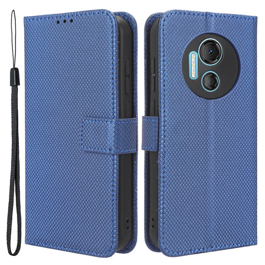 Wallet Case for Doogee X97 / X97 Pro , PU Leather Diamond Texture Stand Shockproof Phone Cover