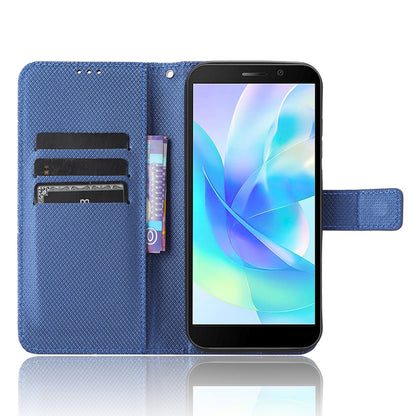 Wallet Case for Doogee X97 / X97 Pro , PU Leather Diamond Texture Stand Shockproof Phone Cover