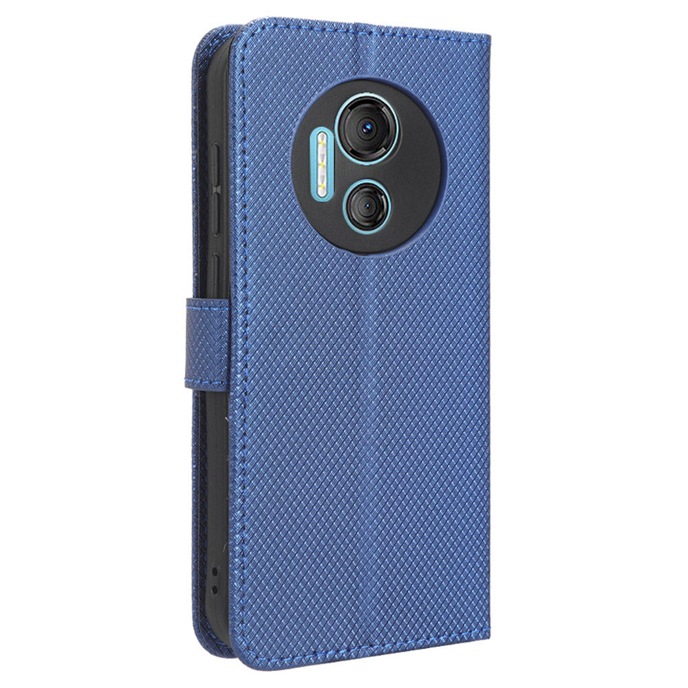 Wallet Case for Doogee X97 / X97 Pro , PU Leather Diamond Texture Stand Shockproof Phone Cover