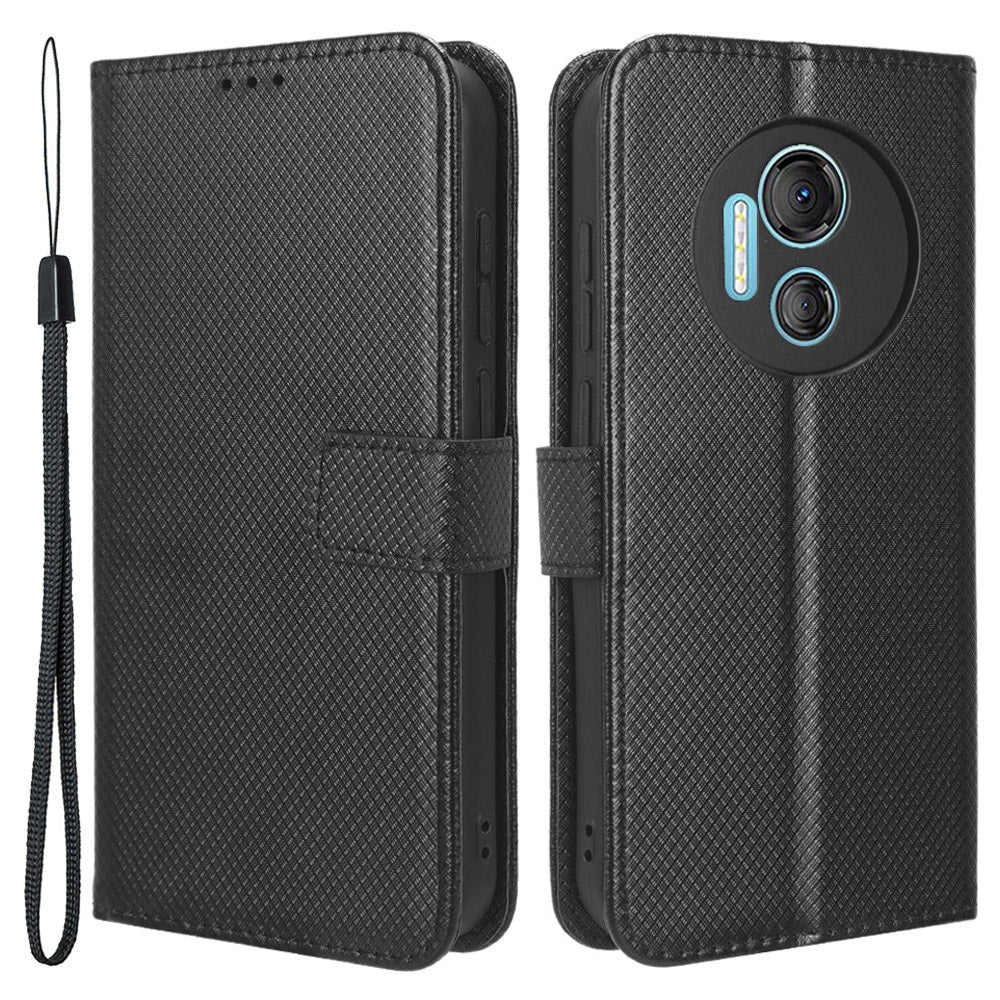 Wallet Case for Doogee X97 / X97 Pro , PU Leather Diamond Texture Stand Shockproof Phone Cover