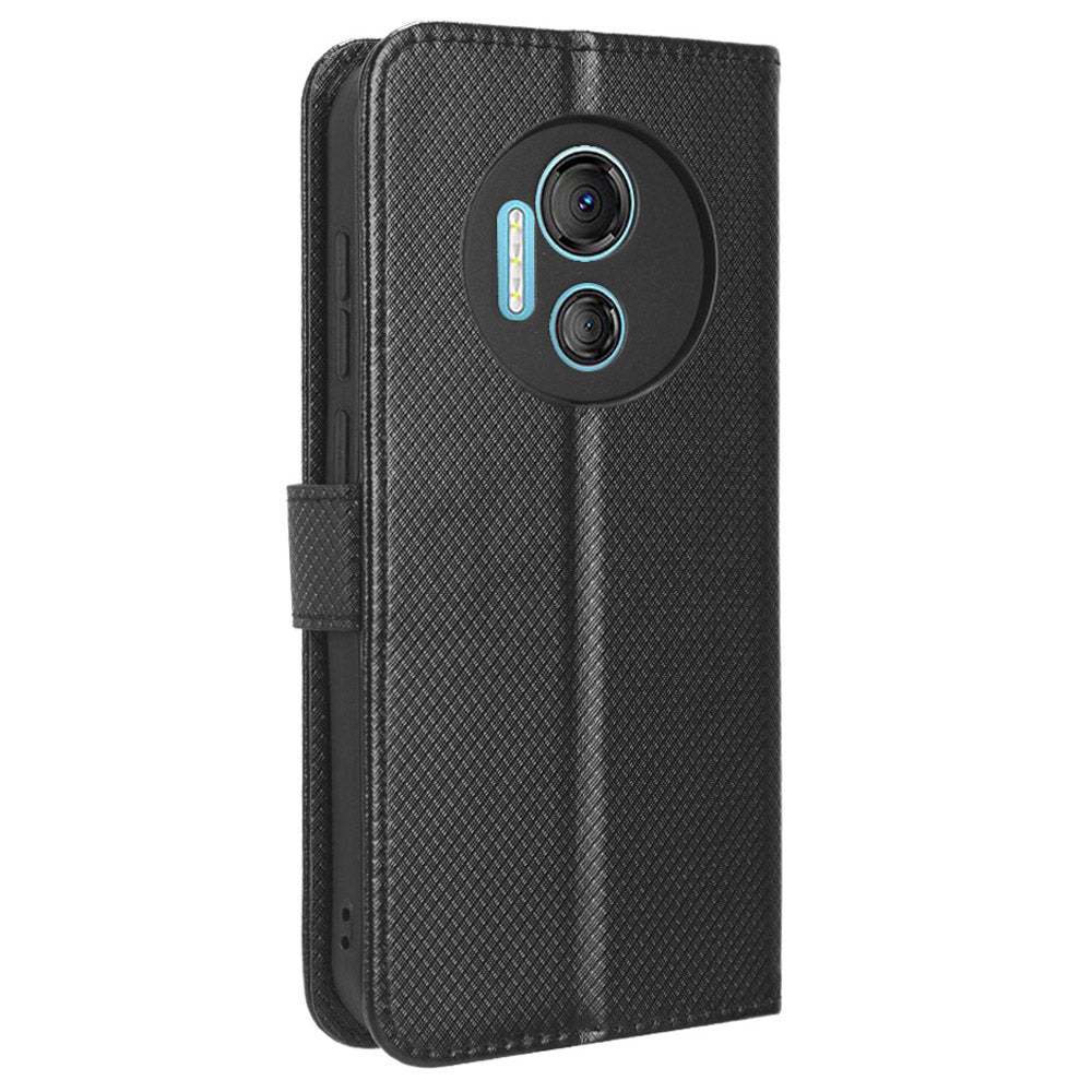 Wallet Case for Doogee X97 / X97 Pro , PU Leather Diamond Texture Stand Shockproof Phone Cover