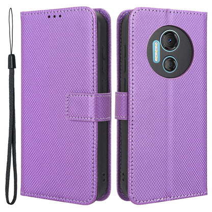 Wallet Case for Doogee X97 / X97 Pro , PU Leather Diamond Texture Stand Shockproof Phone Cover