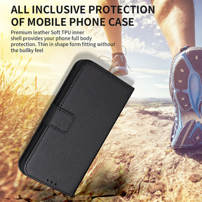 Wallet Case for Doogee X97 / X97 Pro , PU Leather Diamond Texture Stand Shockproof Phone Cover