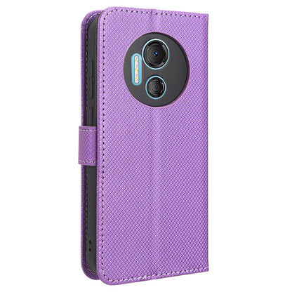 Wallet Case for Doogee X97 / X97 Pro , PU Leather Diamond Texture Stand Shockproof Phone Cover