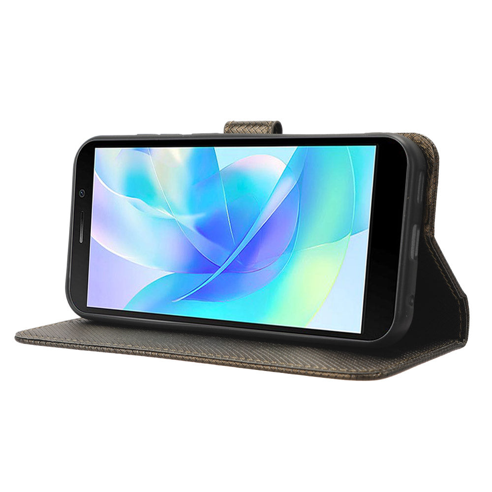 Wallet Case for Doogee X97 / X97 Pro , PU Leather Diamond Texture Stand Shockproof Phone Cover