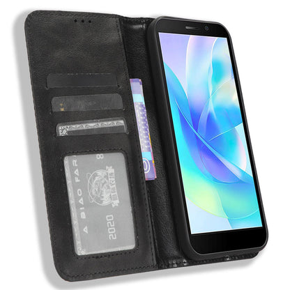 For Doogee X97 / X97 Pro Vintage PU Leather Wallet Phone Case Folio Stand Protective Cover