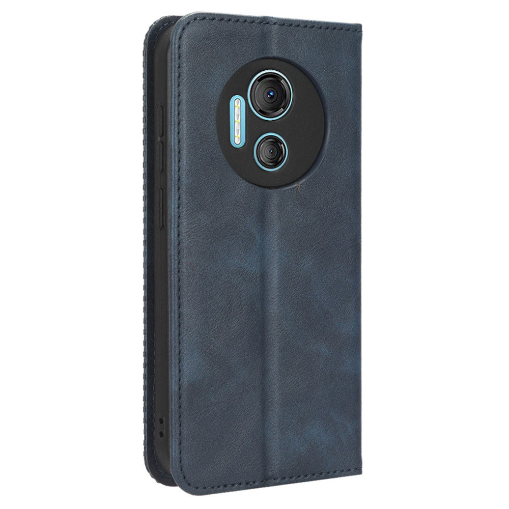 For Doogee X97 / X97 Pro Vintage PU Leather Wallet Phone Case Folio Stand Protective Cover