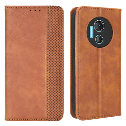 For Doogee X97 / X97 Pro Vintage PU Leather Wallet Phone Case Folio Stand Protective Cover