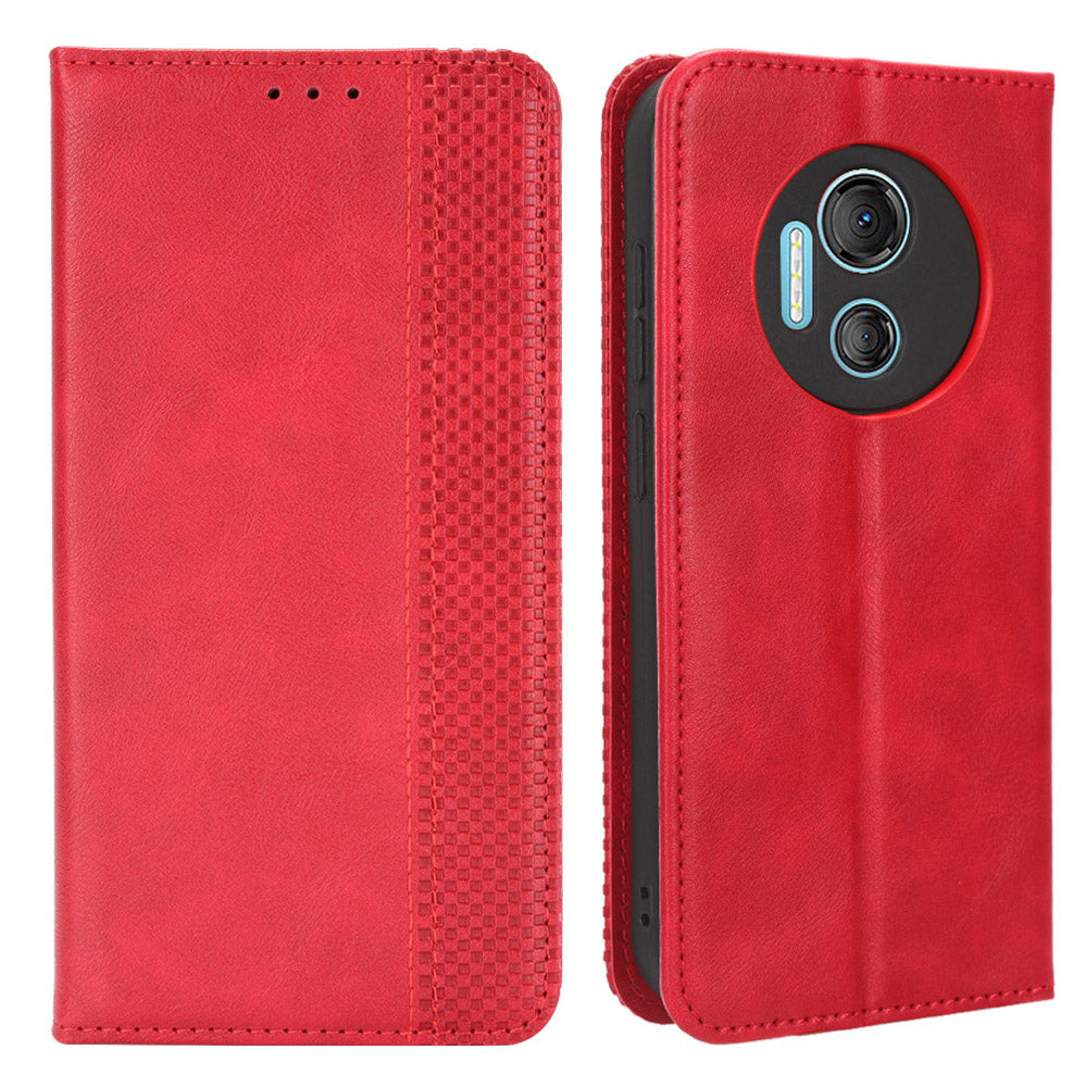 For Doogee X97 / X97 Pro Vintage PU Leather Wallet Phone Case Folio Stand Protective Cover