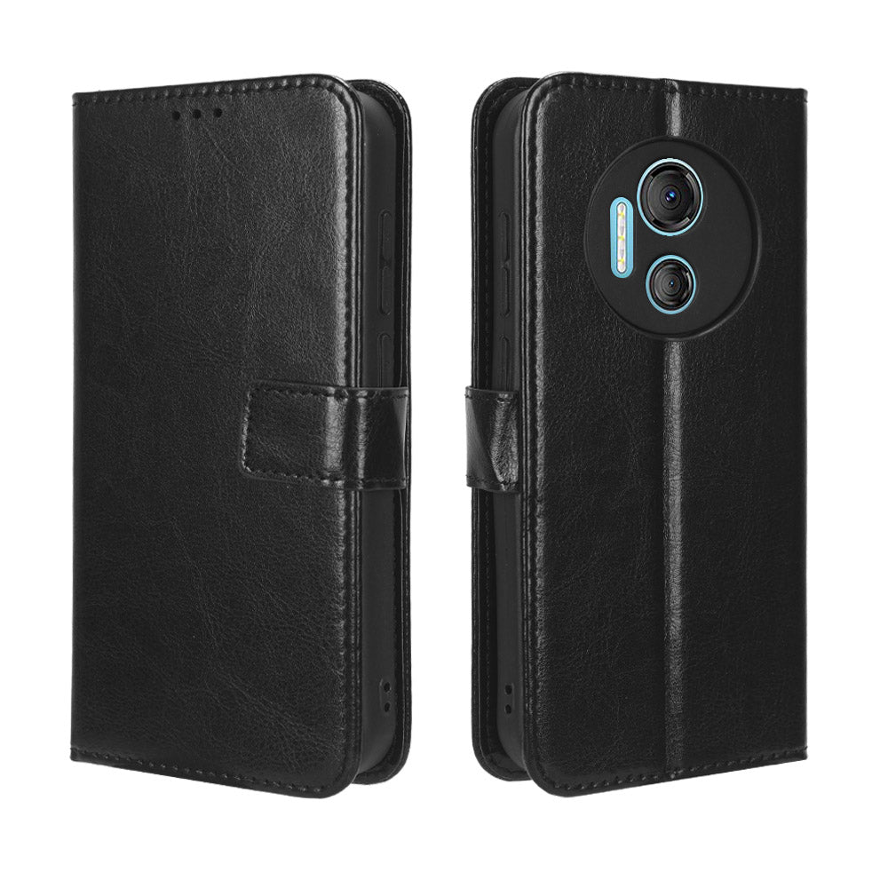 For Doogee X97 / X97 Pro PU Leather Wallet Case Crazy Horse Texture Flip Stand Anti-drop Cover