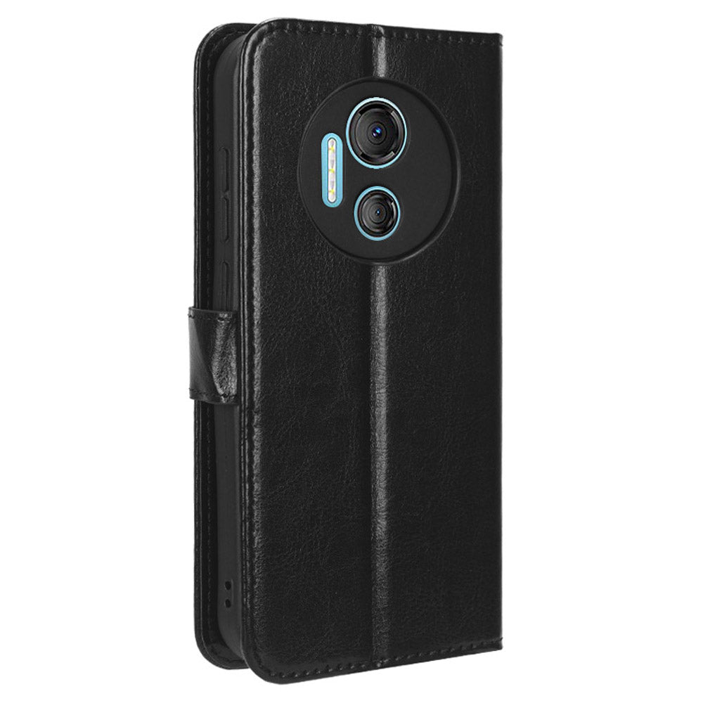 For Doogee X97 / X97 Pro PU Leather Wallet Case Crazy Horse Texture Flip Stand Anti-drop Cover