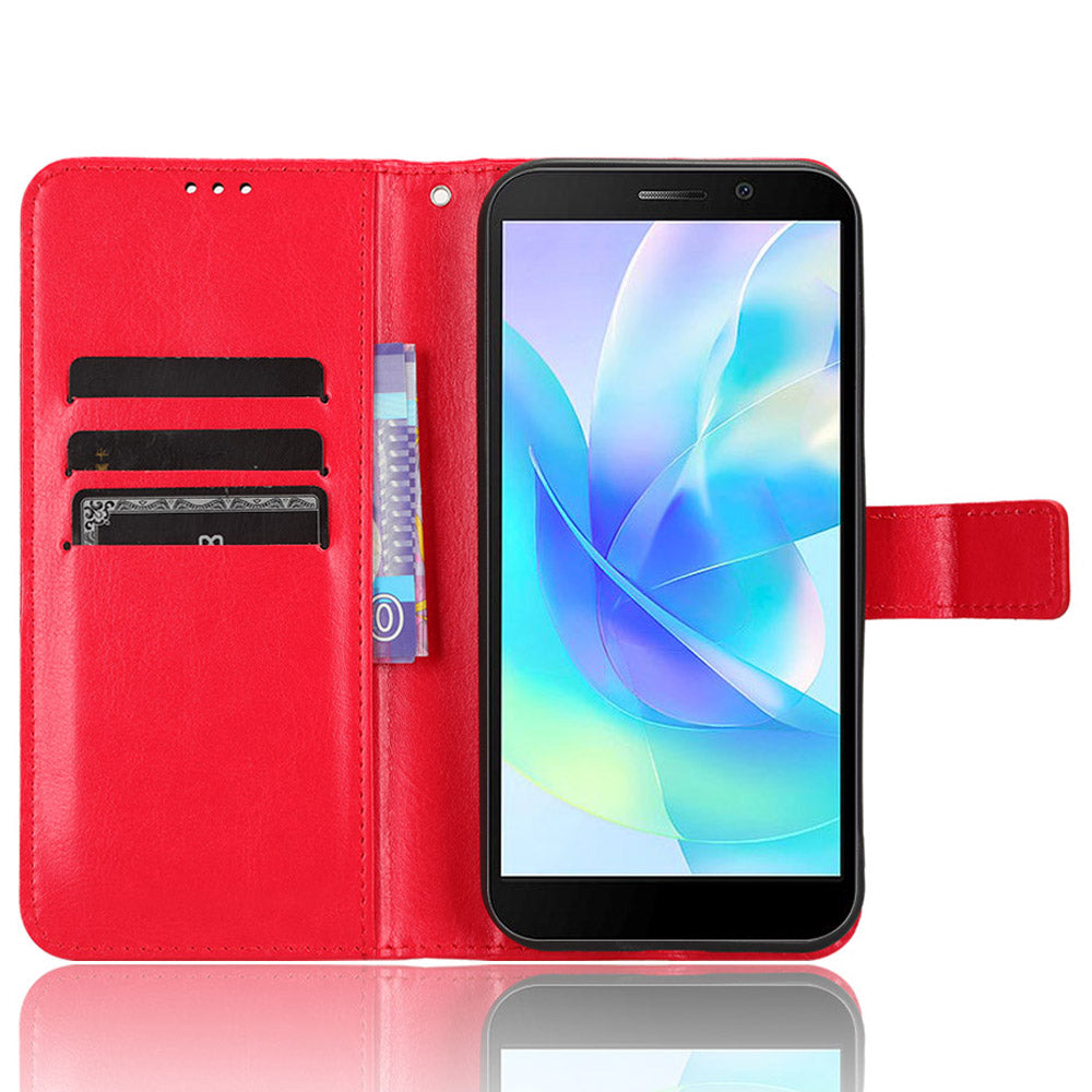 For Doogee X97 / X97 Pro PU Leather Wallet Case Crazy Horse Texture Flip Stand Anti-drop Cover