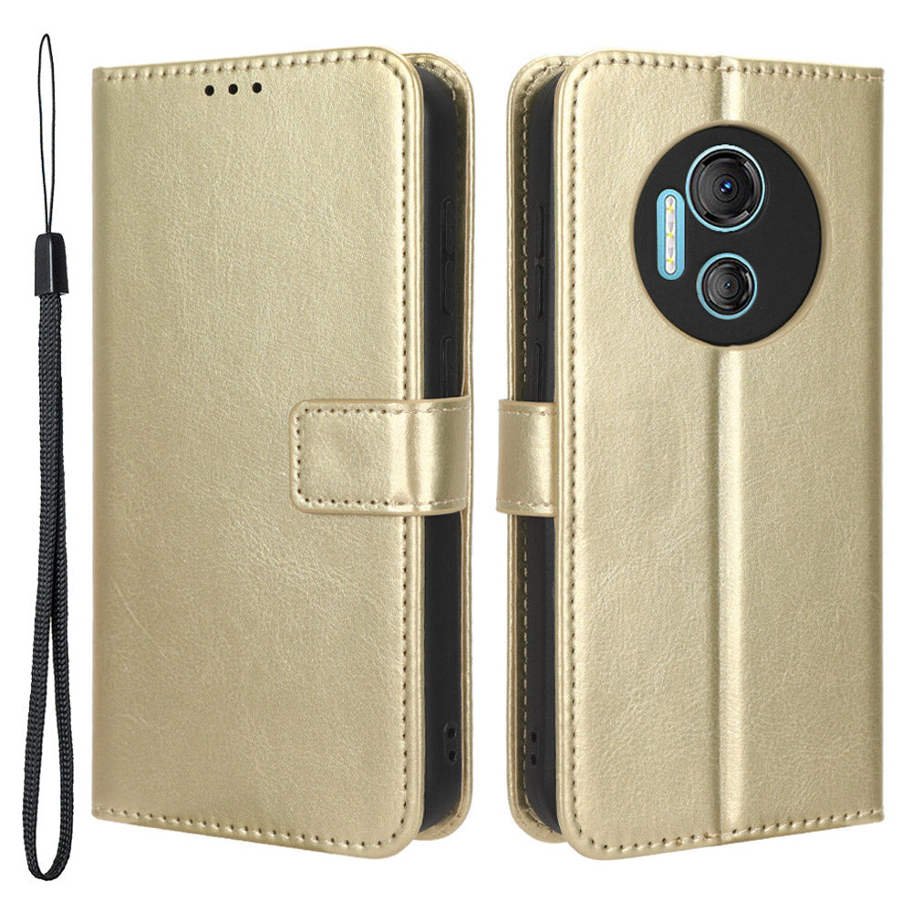 For Doogee X97 / X97 Pro PU Leather Wallet Case Crazy Horse Texture Flip Stand Anti-drop Cover