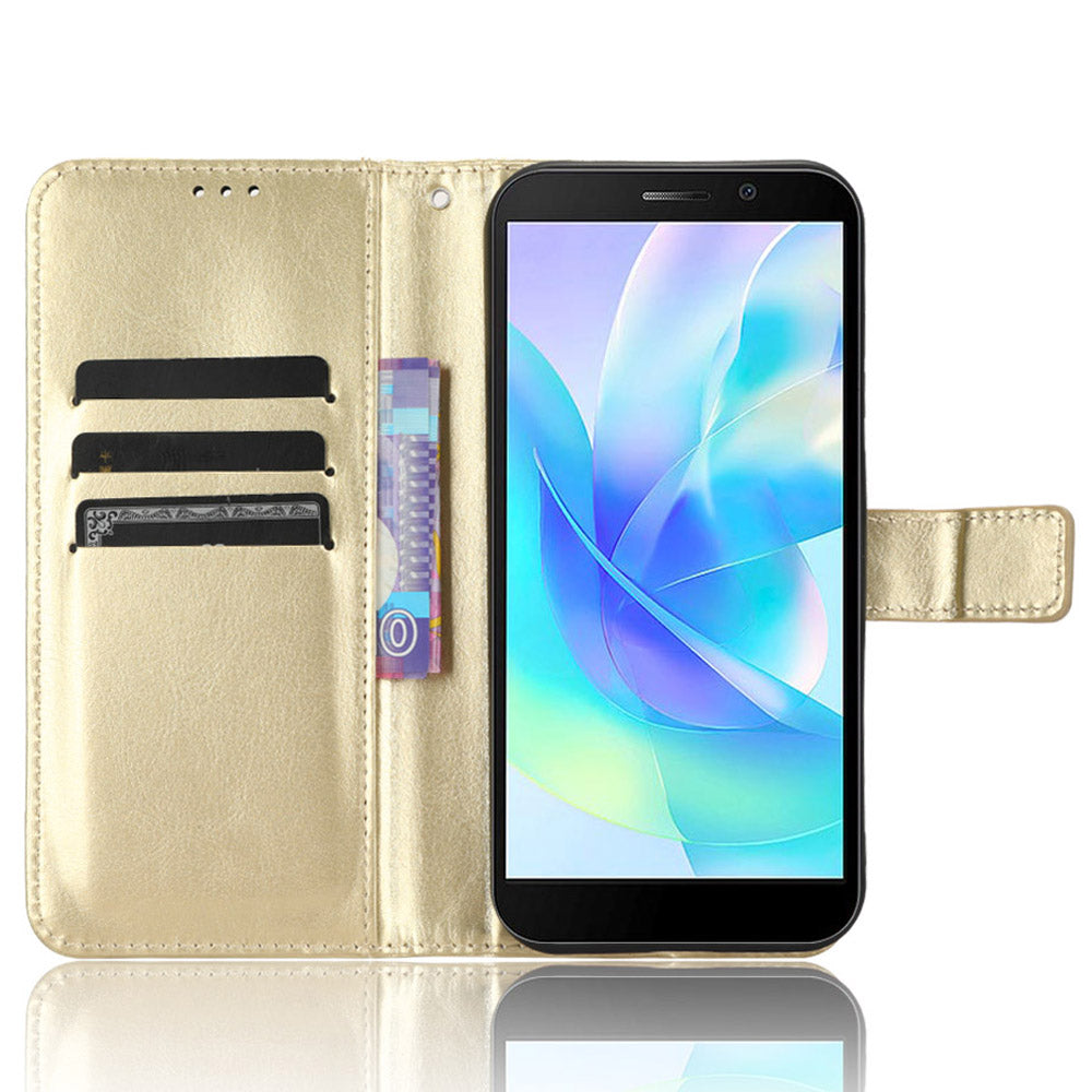 For Doogee X97 / X97 Pro PU Leather Wallet Case Crazy Horse Texture Flip Stand Anti-drop Cover