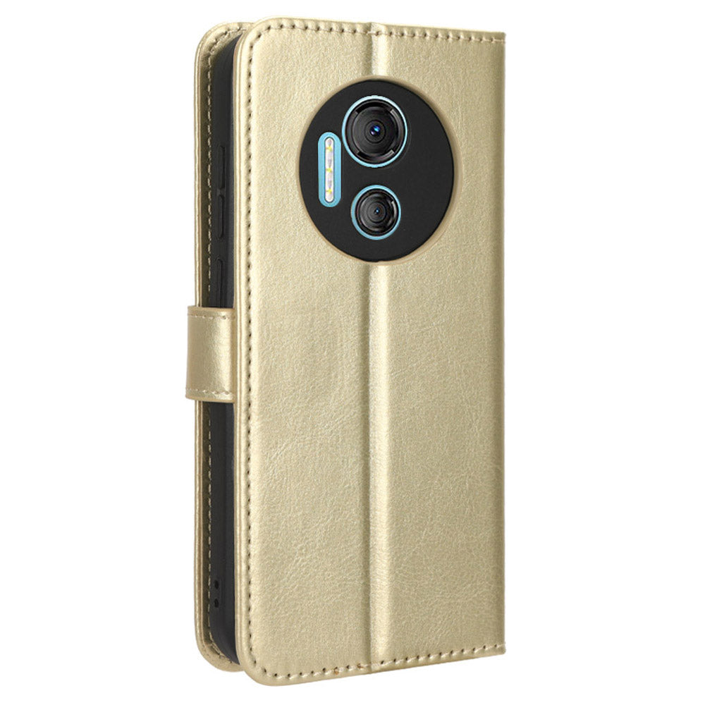 For Doogee X97 / X97 Pro PU Leather Wallet Case Crazy Horse Texture Flip Stand Anti-drop Cover