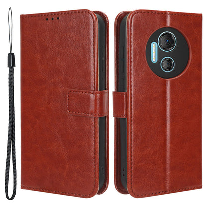 For Doogee X97 / X97 Pro PU Leather Wallet Case Crazy Horse Texture Flip Stand Anti-drop Cover